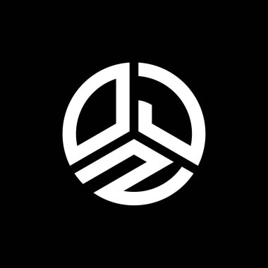 Siyah arka planda OJZ harf logosu tasarımı. OJZ yaratıcı harf logosu konsepti. OJZ harf tasarımı.