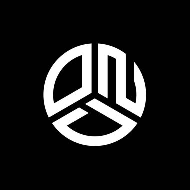 Siyah arka planda OND harf logosu tasarımı. OND yaratıcı harflerin baş harfleri logo kavramı. OND harf tasarımı.