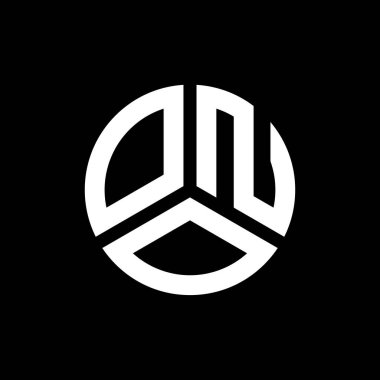 Siyah arka planda ONO harf logosu tasarımı. ONO yaratıcı harflerin baş harfleri logo kavramı. ONO harf tasarımı.