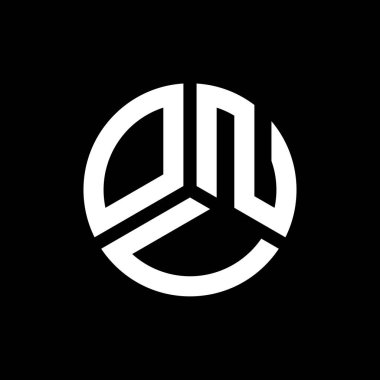 Siyah arkaplanda ONV harf logosu tasarımı. ONV yaratıcı harflerin baş harfleri logo kavramı. ONV harf tasarımı.