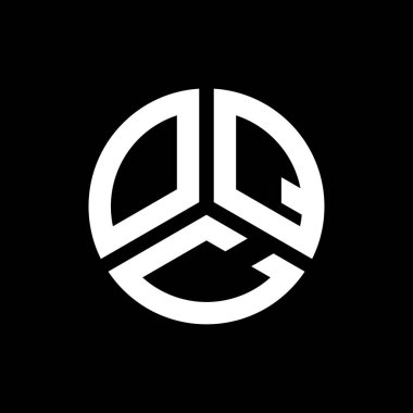 Siyah arka planda OQC harf logosu tasarımı. OQC yaratıcı harflerin baş harfleri logo kavramı. OQC harf tasarımı.