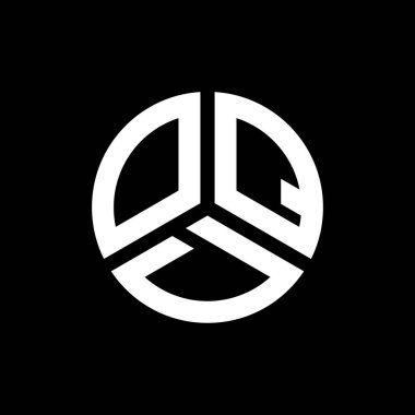 Siyah arka planda OQD harf logosu tasarımı. OQD yaratıcı harflerin baş harfleri logo kavramı. OQD harf tasarımı.
