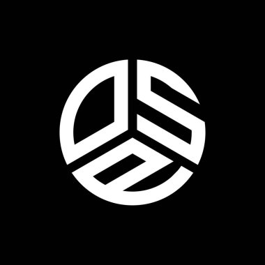 Siyah arka planda OSP harf logosu tasarımı. OSP yaratıcı harflerin baş harfleri logo kavramı. OSP harf tasarımı.