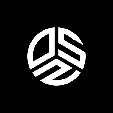 Siyah arka planda OSZ harfi logo tasarımı. OSZ yaratıcı harflerin baş harfleri logo kavramı. OSZ harf tasarımı.