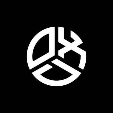 Siyah arkaplanda OXD harf logosu tasarımı. OXD yaratıcı harflerin baş harfleri logo kavramı. OXD harf tasarımı.