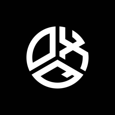 Siyah arka planda OXQ harfi logo tasarımı. OXQ yaratıcı harflerin baş harfleri logo kavramı. OXQ harf tasarımı.