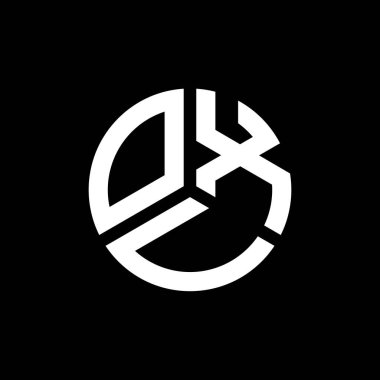 Siyah arkaplanda OXV harf logosu tasarımı. OXV yaratıcı harflerin baş harfleri logo kavramı. OXV harf tasarımı.