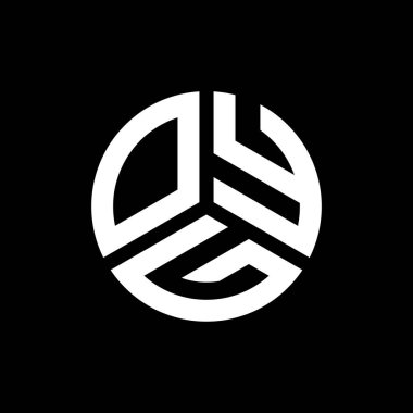 Siyah arka planda OYG harf logosu tasarımı. OYG yaratıcı harf logosu konsepti. OYG harf tasarımı.