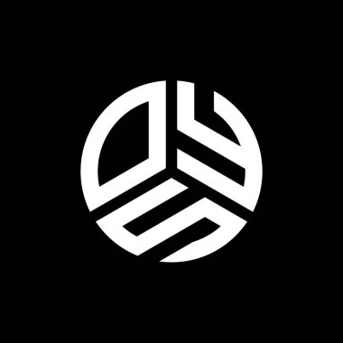 Siyah arka planda OYS harfi logo tasarımı. OYS yaratıcı harflerin baş harfleri logo kavramı. OYS harf tasarımı.