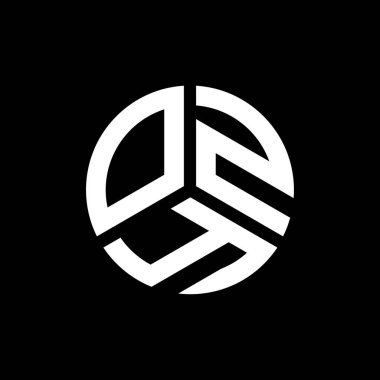 Siyah arka planda ÖzY harf logosu tasarımı. ÖzY yaratıcı harflerin baş harfleri logo kavramı. ÖzY harf tasarımı.