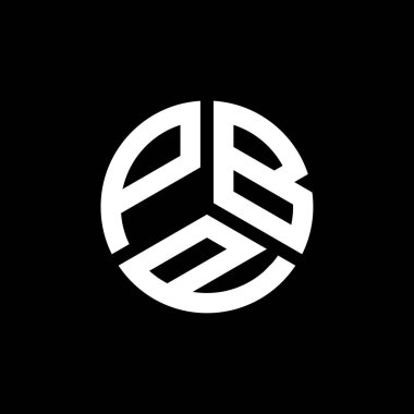 Siyah arka planda PBP harfi logo tasarımı. PBP yaratıcı harflerin baş harfleri logo kavramı. PBP harf tasarımı.