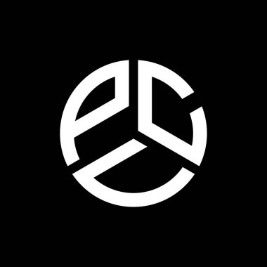 Siyah arkaplanda PCV harf logosu tasarımı. PCV yaratıcı harflerin baş harfleri logo kavramı. PCV harf tasarımı.