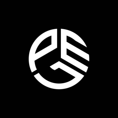 Siyah arkaplanda PEL harf logosu tasarımı. PEL yaratıcı harflerin baş harfleri logo kavramı. PEL harf tasarımı.