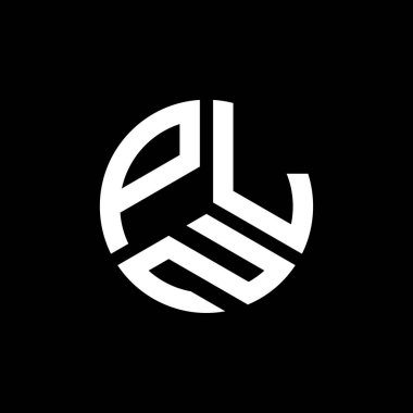 Siyah arkaplanda PLN harf logosu tasarımı. PLN yaratıcı harflerin baş harfleri logo kavramı. PLN harf tasarımı.