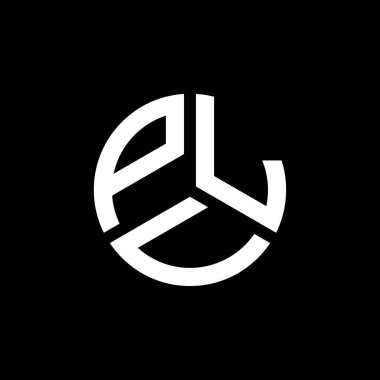 Siyah arkaplanda PLV harf logosu tasarımı. PLV yaratıcı harflerin baş harfleri logo kavramı. PLV harf tasarımı.