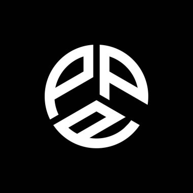 Siyah arkaplanda PPP harf logosu tasarımı. PPP yaratıcı harflerin baş harfleri logo kavramı. PPP harf tasarımı.