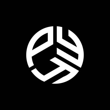 Siyah arkaplanda PYY harf logosu tasarımı. PYY yaratıcı harflerin baş harfleri logo kavramı. PYY harf tasarımı.