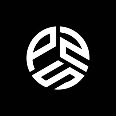 Siyah arkaplanda PZS harf logosu tasarımı. PZS yaratıcı harf logosu konsepti. PZS harf tasarımı.