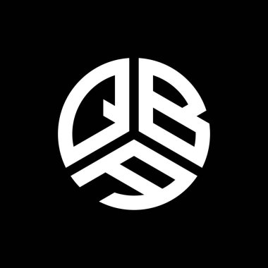 Siyah arka planda QBA harfi logo tasarımı. QBA yaratıcı harf logosu konsepti. QBA harf tasarımı.