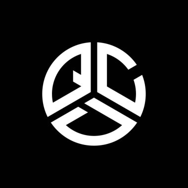Siyah arkaplanda QCD harfli logo tasarımı. QCD yaratıcı harflerin baş harfleri logo kavramı. QCD harf tasarımı.