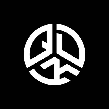 QDQ harfi logo tasarımı siyah arkaplan üzerine. QDQ yaratıcı harflerin baş harfleri logo kavramı. QDQ harf tasarımı.