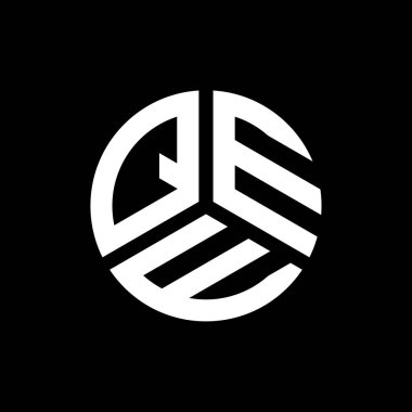 Siyah arka planda QEE harf logosu tasarımı. QEE yaratıcı harf logosu konsepti. QEE harf tasarımı.