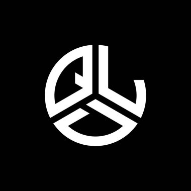 Siyah arkaplanda QLD harf logosu tasarımı. Eski yaratıcı harflerin baş harfleri logo konsepti. QLD harf tasarımı.