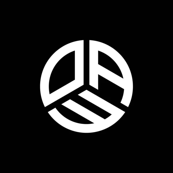 Desain Logo Surat Oaw Pada Latar Belakang Hitam Oaw Kreatif - Stok Vektor