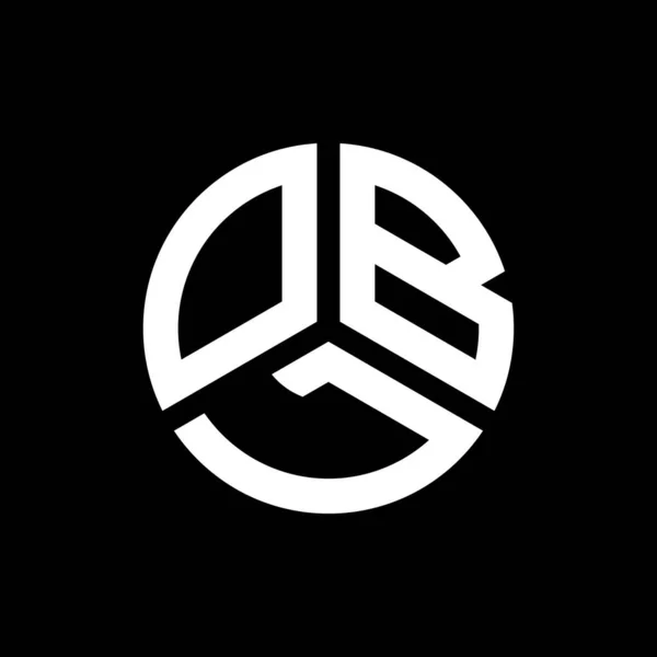 Projekt Logo Litery Obl Czarnym Tle Pomysł Logo Kreatywnych Inicjałów — Wektor stockowy