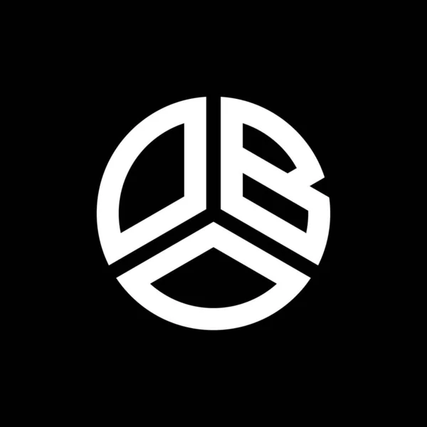 Projeto Logotipo Letra Obo Fundo Preto Obo Criativa Iniciais Letra —  Vetores de Stock