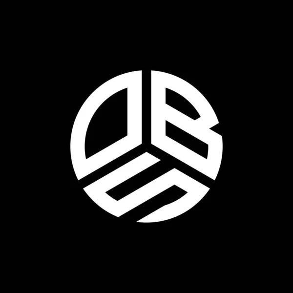 Logo Lettera Obs Sfondo Nero Obs Creativo Iniziali Lettera Logo — Vettoriale Stock