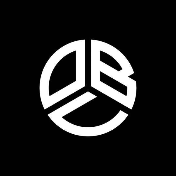 Diseño Del Logotipo Letra Obv Sobre Fondo Negro Obv Iniciales — Vector de stock