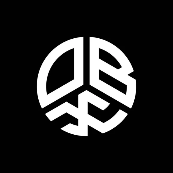 Projekt Logo Litery Obx Czarnym Tle Pomysł Logo Kreatywnych Inicjałów — Wektor stockowy