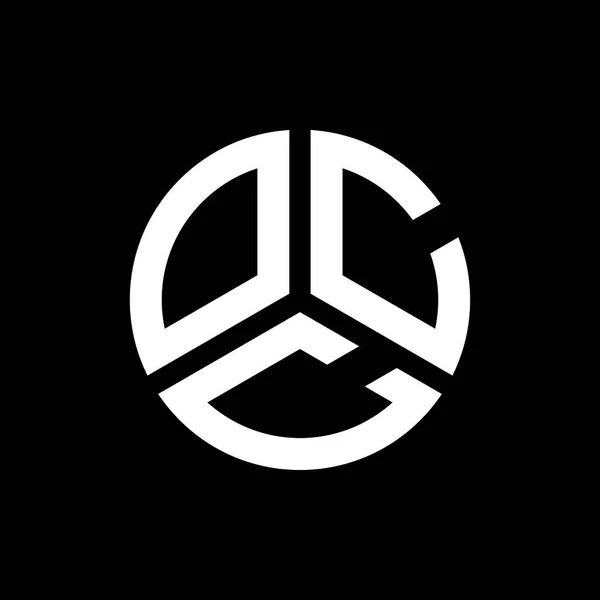 Design Logotipo Carta Occ Fundo Preto Occ Iniciais Criativas Conceito —  Vetores de Stock