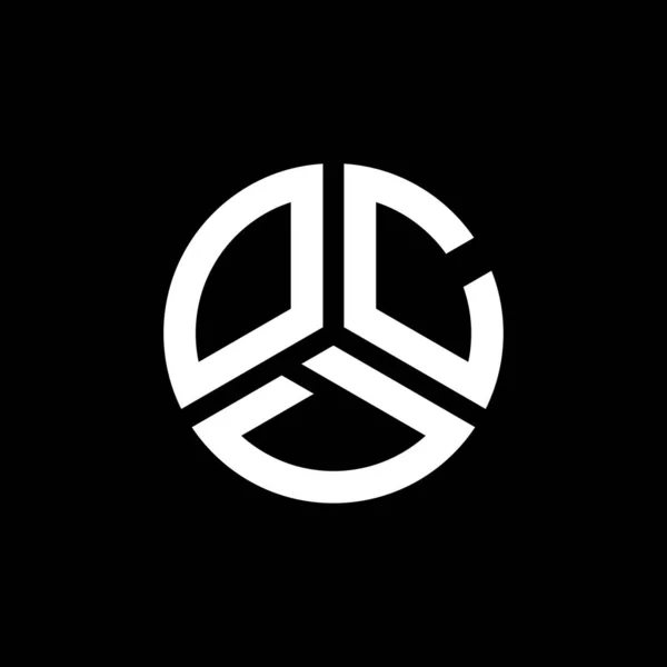 Desain Logo Surat Ocd Pada Latar Belakang Hitam Ocd Kreatif - Stok Vektor