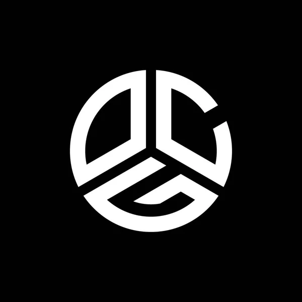 Ocg Lettre Logo Design Sur Fond Noir Ocg Initiales Créatives — Image vectorielle