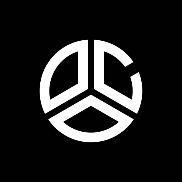 Oco Lettre Logo Design Sur Fond Noir Oco Initiales Créatives — Image vectorielle
