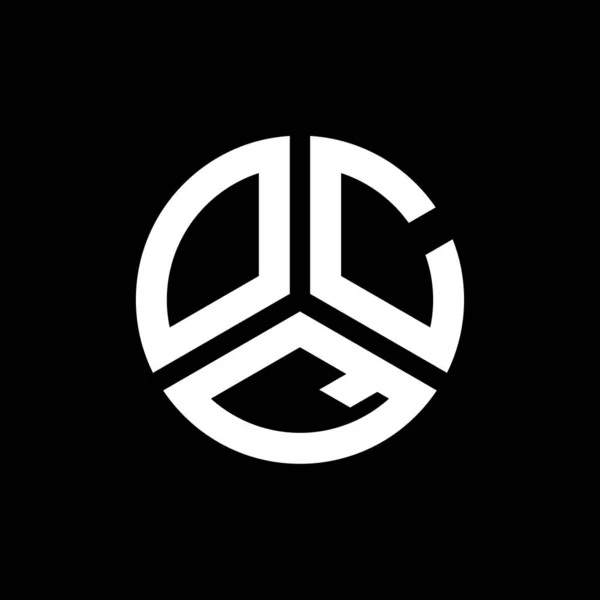 Projekt Logo Litery Ocq Czarnym Tle Kreatywne Inicjały Ocq Koncepcja — Wektor stockowy