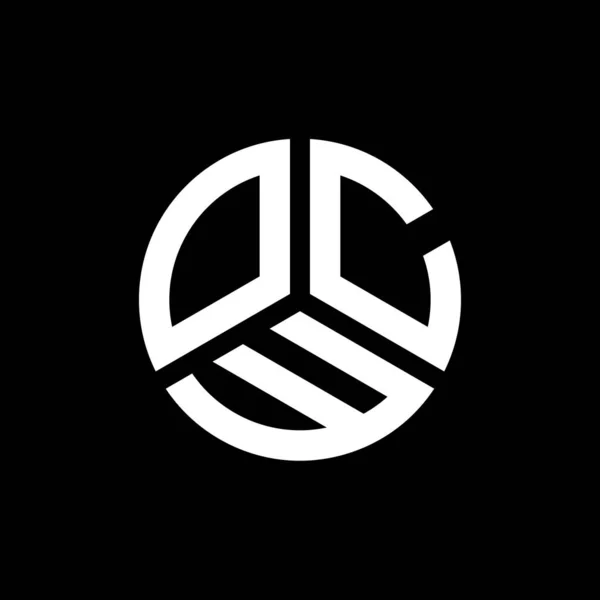 Ocw Lettre Logo Design Sur Fond Noir Ocw Initiales Créatives — Image vectorielle