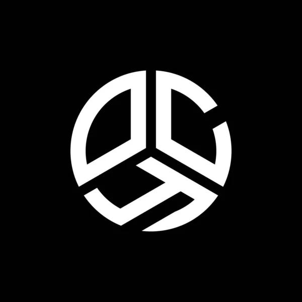 Ocy Letter Logo Ontwerp Zwarte Achtergrond Ocy Creatieve Initialen Letter — Stockvector