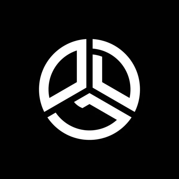 Projekt Logo Litery Odl Czarnym Tle Odl Twórcze Inicjały Koncepcja — Wektor stockowy