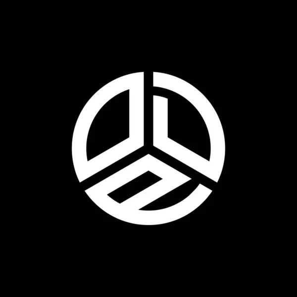 Diseño Del Logotipo Letra Odp Sobre Fondo Negro Odp Iniciales — Vector de stock