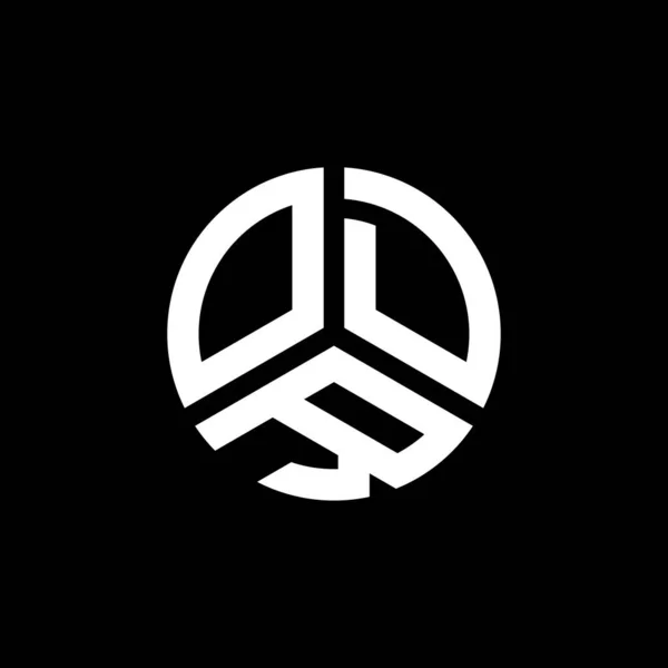 Projekt Logo Litery Odr Czarnym Tle Kreatywne Inicjały Odr Koncepcja — Wektor stockowy