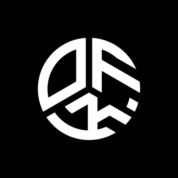 Design Logotipo Carta Oefk Fundo Preto Oefk Iniciais Criativas Conceito — Vetor de Stock