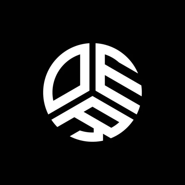 Дизайн Логотипа Oer Чёрном Фоне Oer Креативные Инициалы Буквы Логотип — стоковый вектор