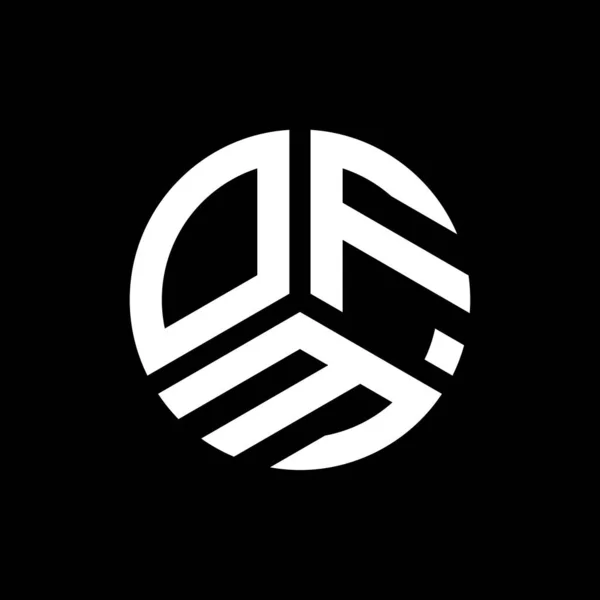 Ofm Logo Ontwerp Zwarte Achtergrond Ofm Creatieve Initialen Letter Logo — Stockvector