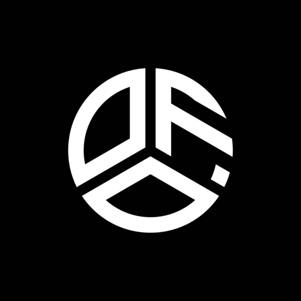 Ofo Lettre Logo Design Sur Fond Noir Ofo Initiales Créatives — Image vectorielle