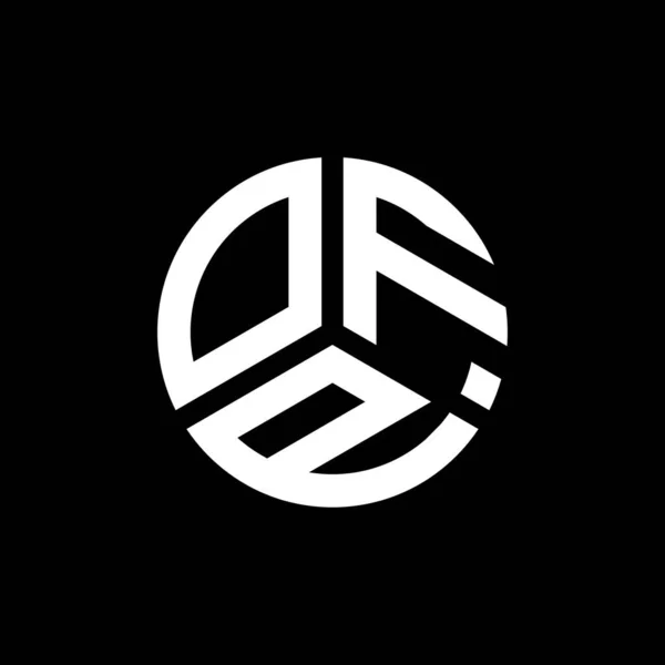Desain Logo Surat Ofp Pada Latar Belakang Hitam Ofp Kreatif - Stok Vektor
