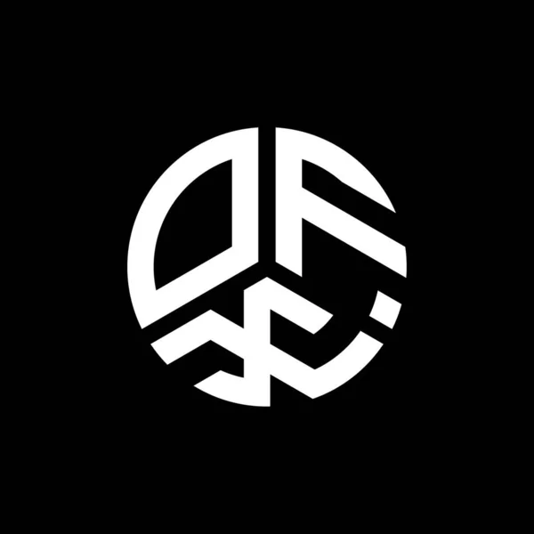 Projekt Logo Litery Ofx Czarnym Tle Ofx Twórcze Inicjały Koncepcja — Wektor stockowy