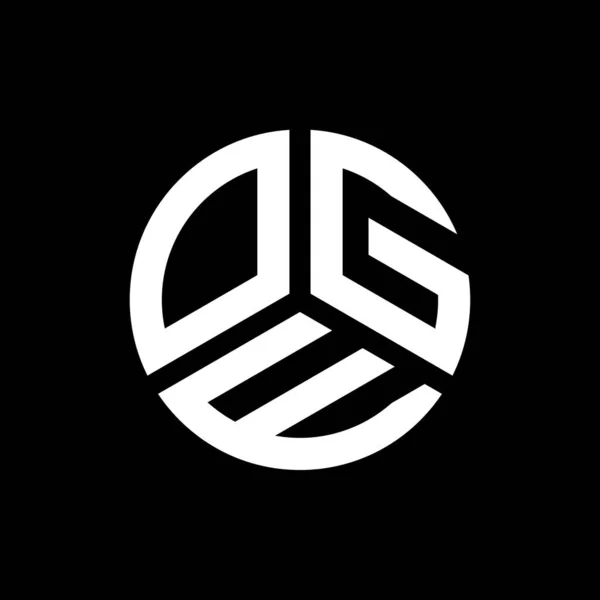 Oge Письмо Дизайн Логотипа Черном Фоне Креативные Инициалы Oge Буквенно — стоковый вектор